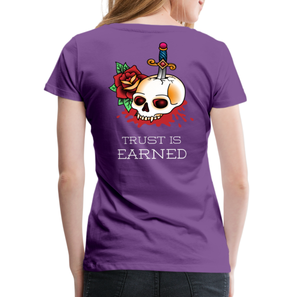 Trust is Earned Women’s Tee - purple