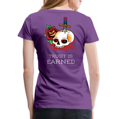 Trust is Earned Women’s Tee - purple