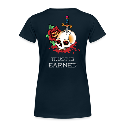 Trust is Earned Women’s Tee - deep navy