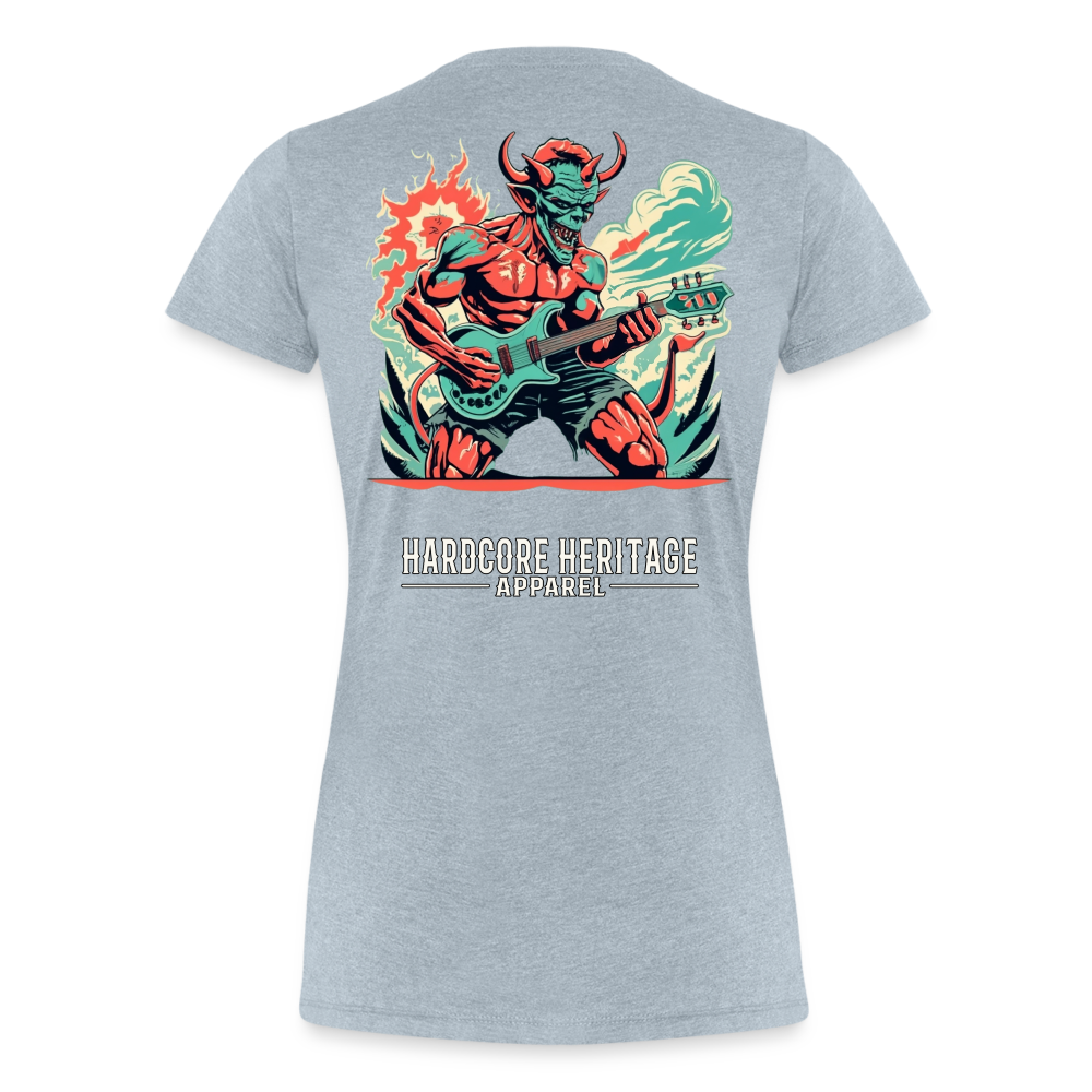 Rock Devil Women’s Tee - heather ice blue