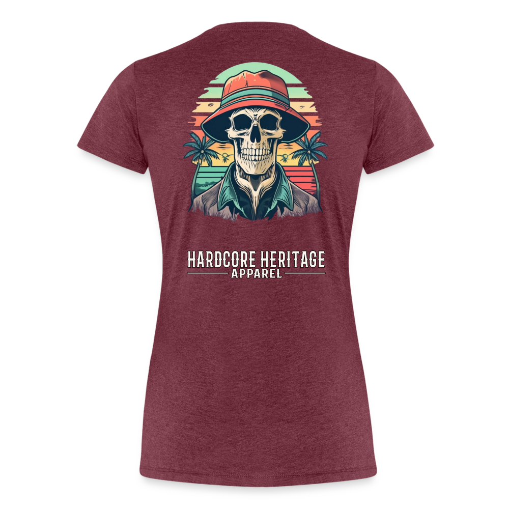 Another Day in Paradise Women’s Tee - heather burgundy