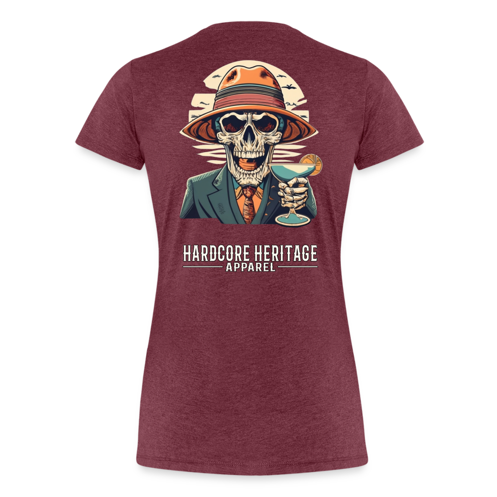 Happy Hour Women’s Tee - heather burgundy