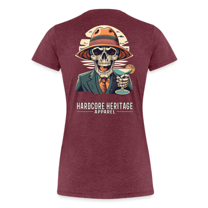 Happy Hour Women’s Tee - heather burgundy