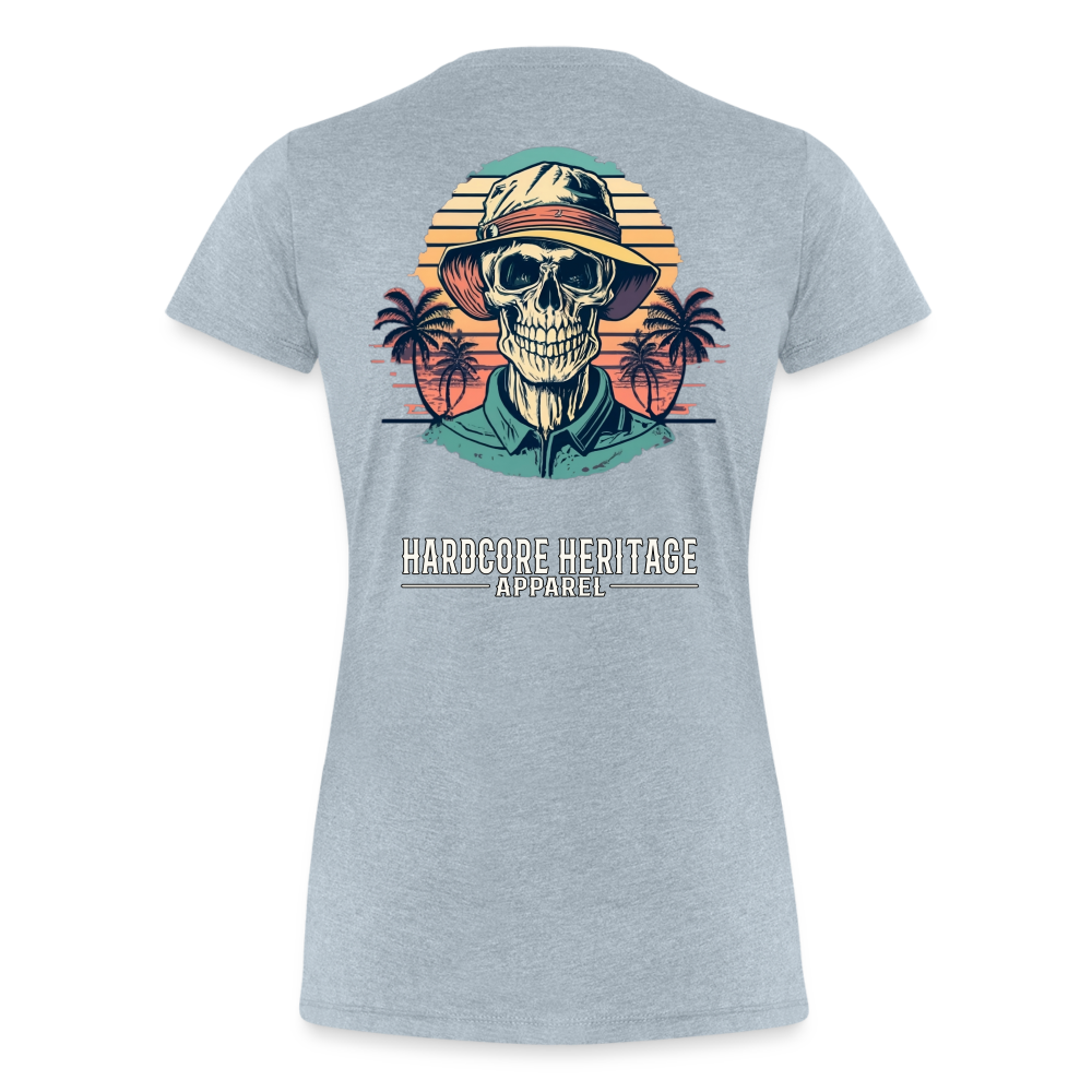 Island Retreat Women’s Tee - heather ice blue