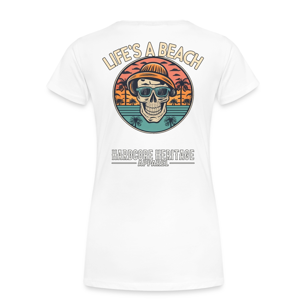 Life's a Beach v2 Women’s Tee - white