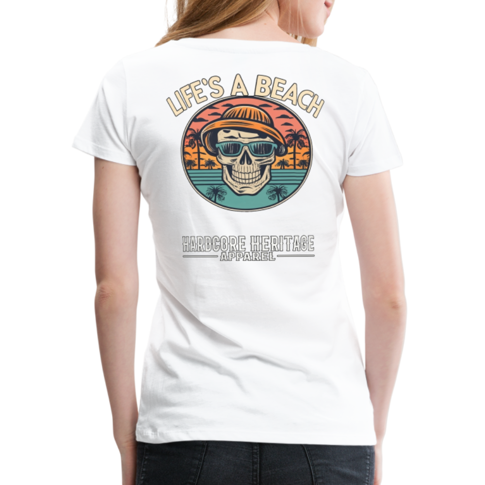 Life's a Beach v2 Women’s Tee - white