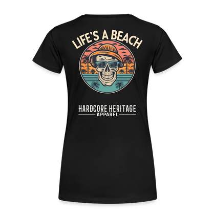 Life's a Beach v2 Women’s Tee - black