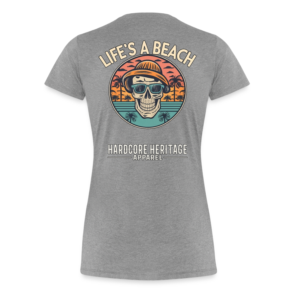 Life's a Beach v2 Women’s Tee - heather gray