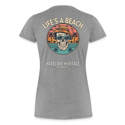 Life's a Beach v2 Women’s Tee - heather gray