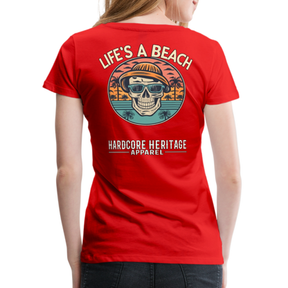 Life's a Beach v2 Women’s Tee - red