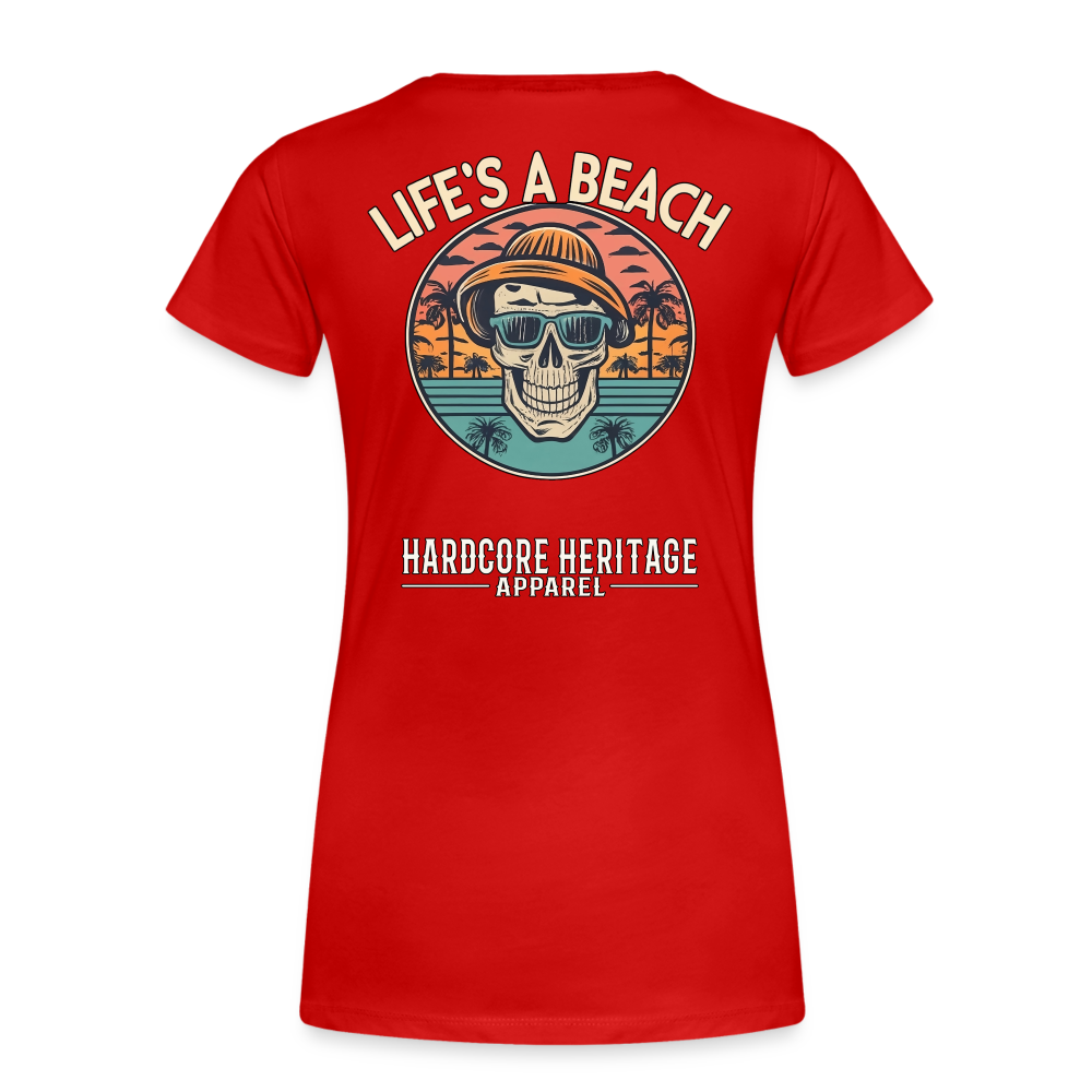 Life's a Beach v2 Women’s Tee - red