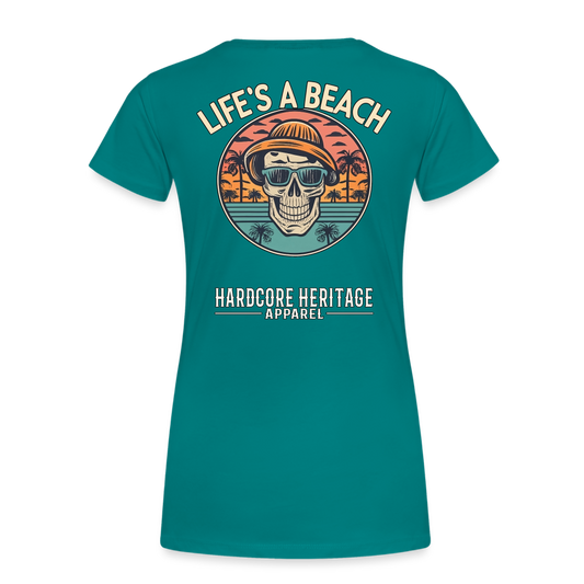 Life's a Beach v2 Women’s Tee - teal