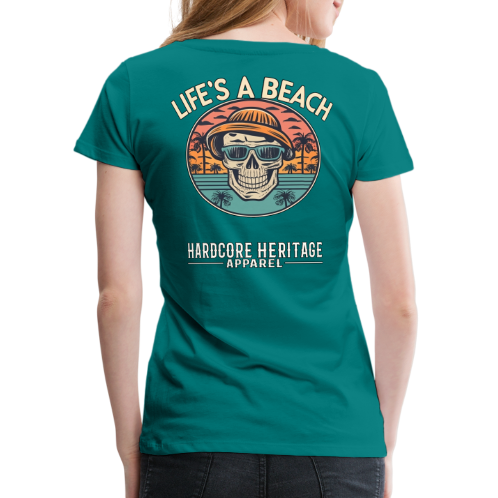 Life's a Beach v2 Women’s Tee - teal