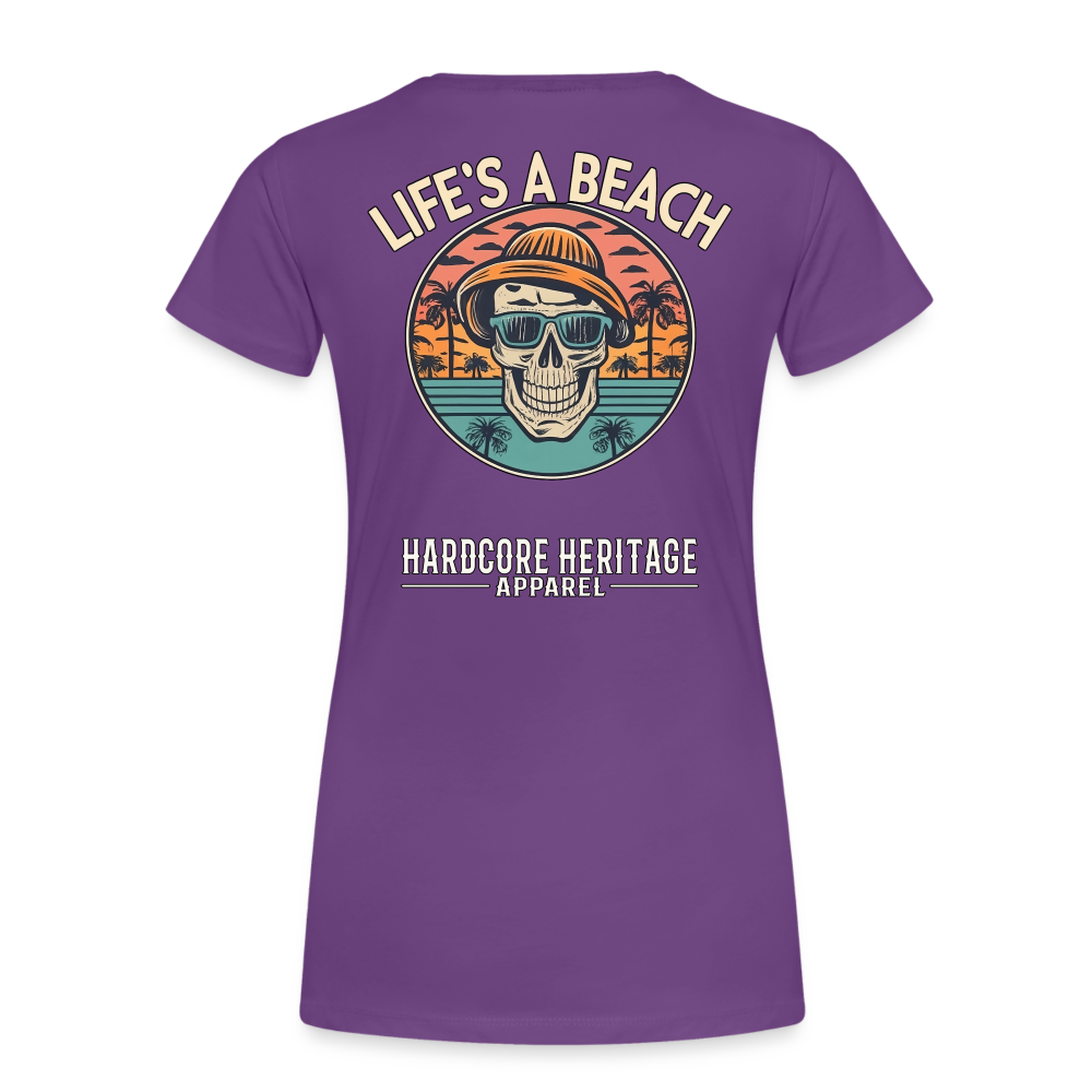 Life's a Beach v2 Women’s Tee - purple