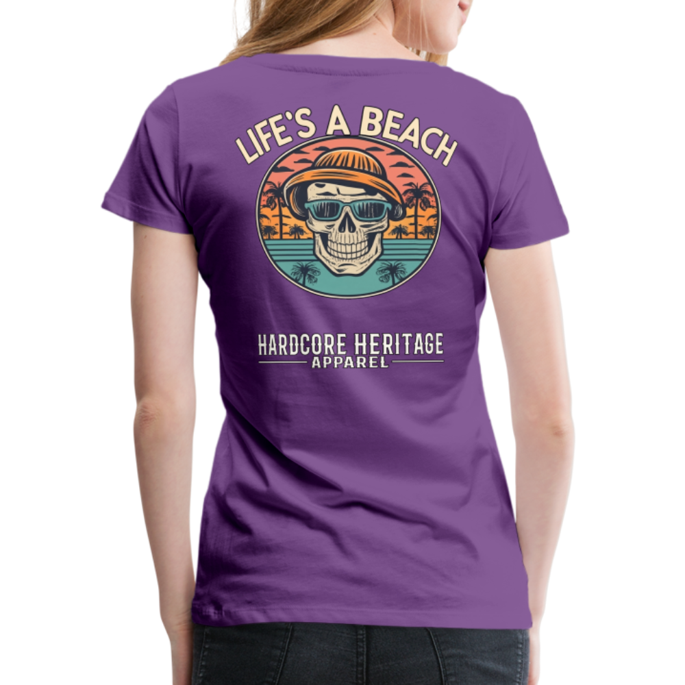 Life's a Beach v2 Women’s Tee - purple