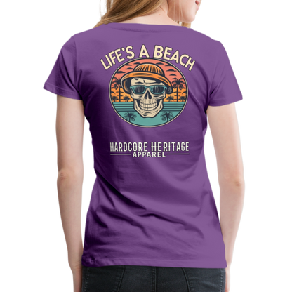 Life's a Beach v2 Women’s Tee - purple