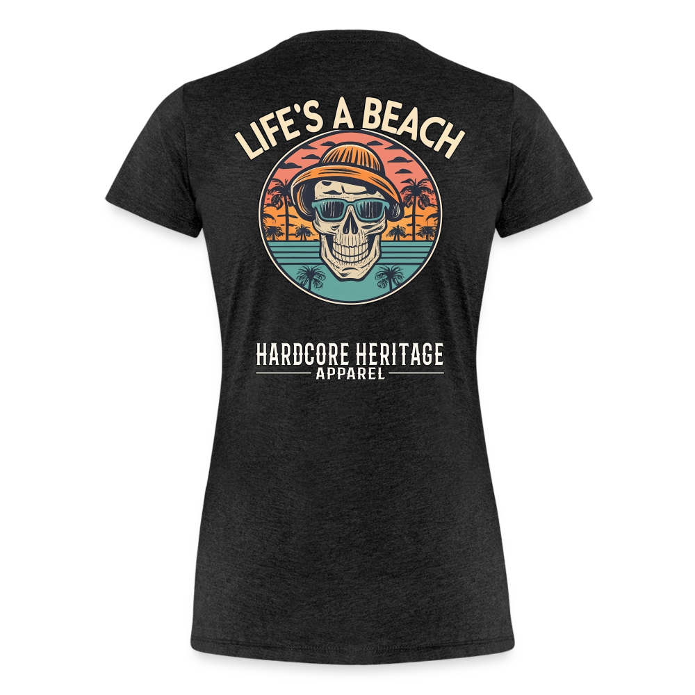 Life's a Beach v2 Women’s Tee - charcoal grey