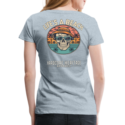 Life's a Beach v2 Women’s Tee - heather ice blue