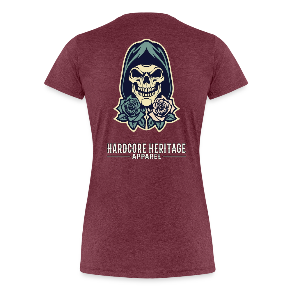 American Traditional Reaper Women’s Tee - heather burgundy