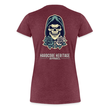 American Traditional Reaper Women’s Tee - heather burgundy