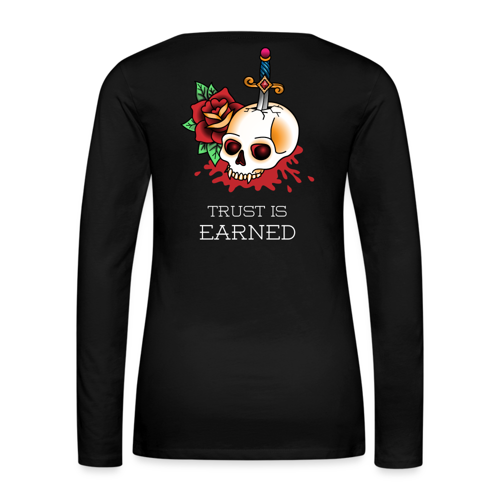 Trust is Earned Women's Long Sleeve Tee - black