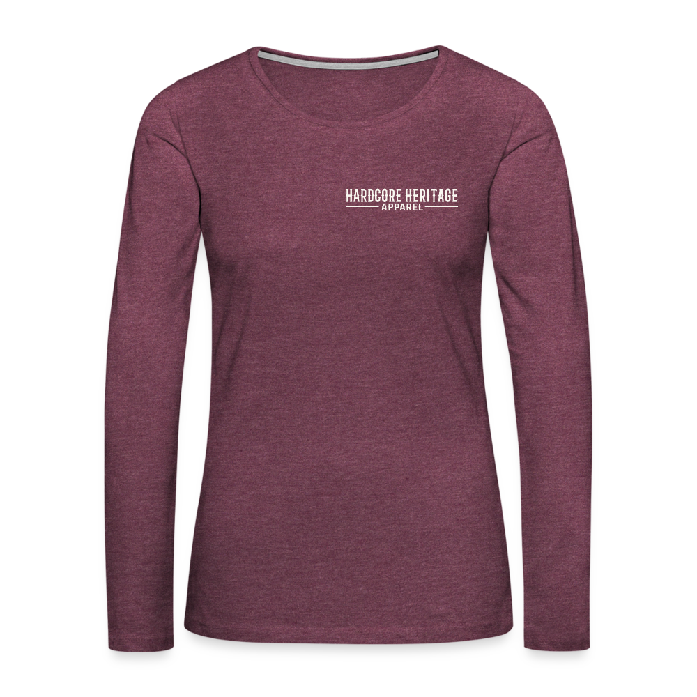 Trust is Earned Women's Long Sleeve Tee - heather burgundy