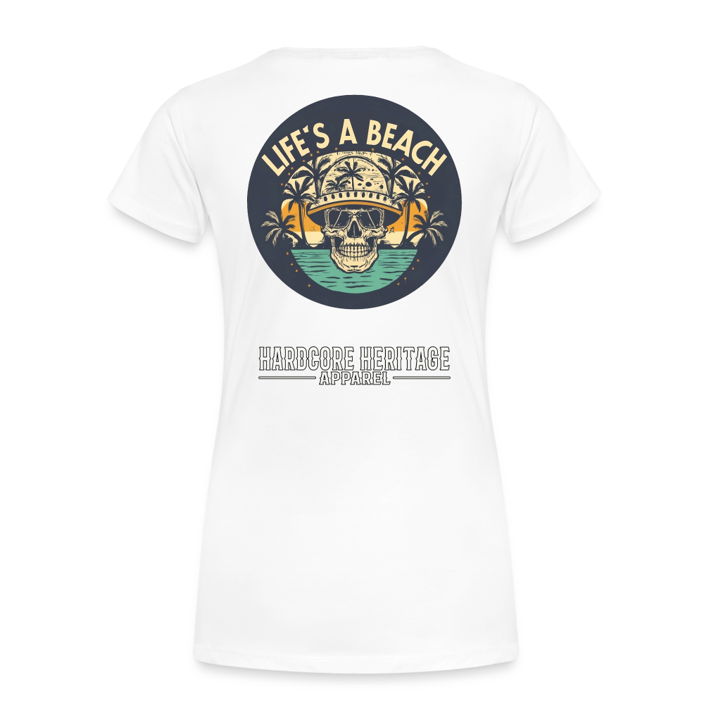 Life's a Beach Women’s Tee - white