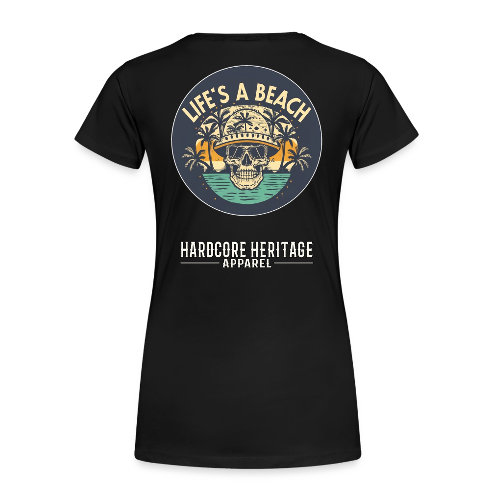 Life's a Beach Women’s Tee - black