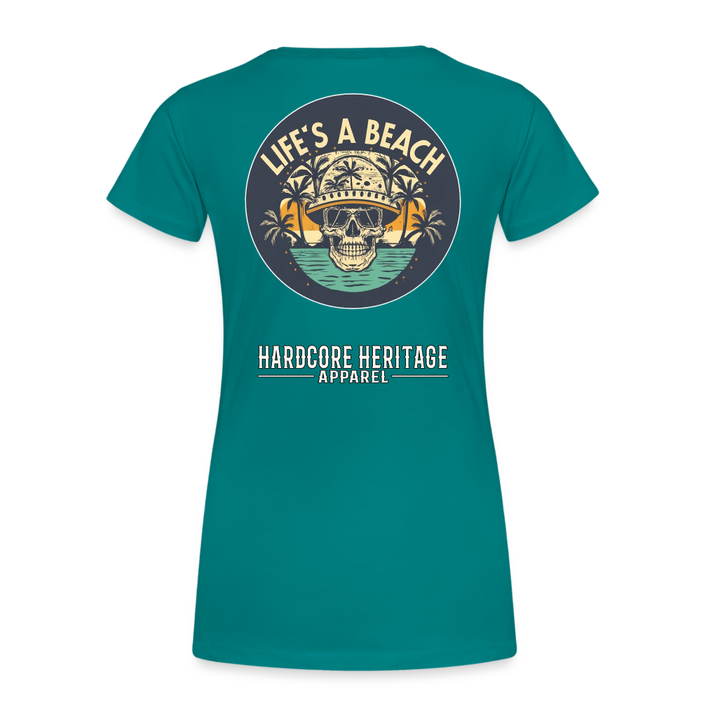 Life's a Beach Women’s Tee - teal