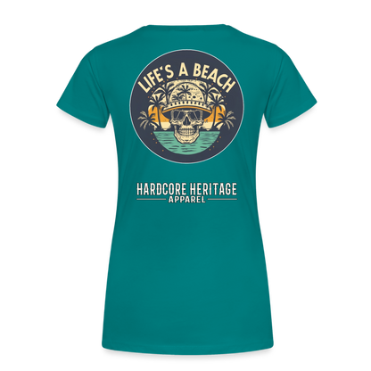 Life's a Beach Women’s Tee - teal