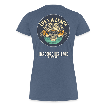 Life's a Beach Women’s Tee - heather blue