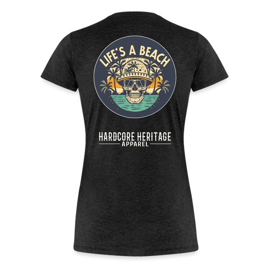 Life's a Beach Women’s Tee - charcoal grey