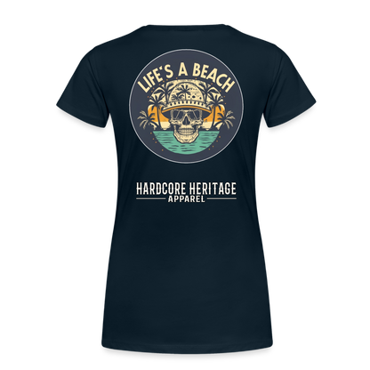 Life's a Beach Women’s Tee - deep navy