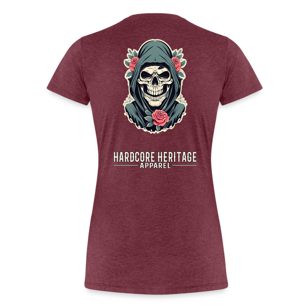 Death's Lover Women’s Tee - heather burgundy