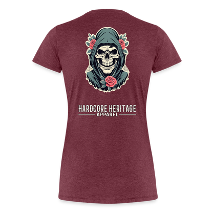 Death's Lover Women’s Tee - heather burgundy