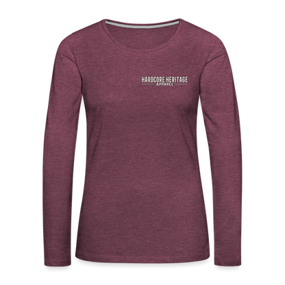 Ocean Dweller Women's Long Sleeve Tee - heather burgundy