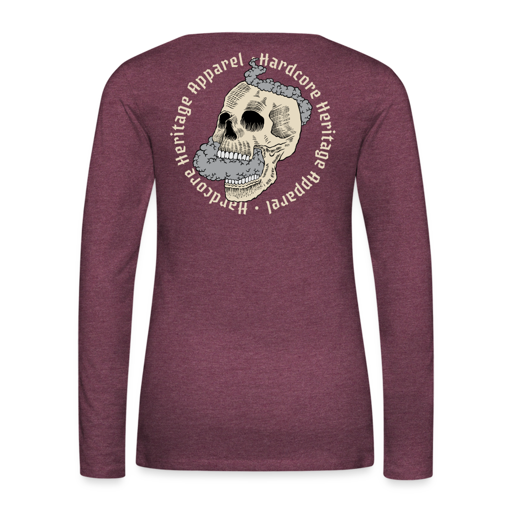 Smokey Women's Long Sleeve Tee - heather burgundy