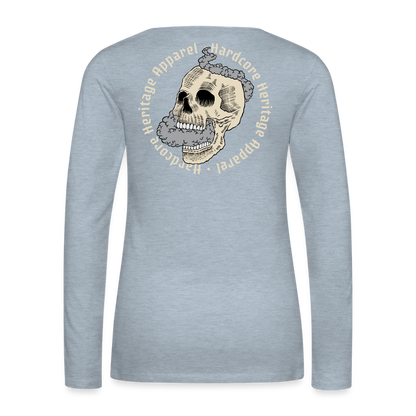 Smokey Women's Long Sleeve Tee - heather ice blue