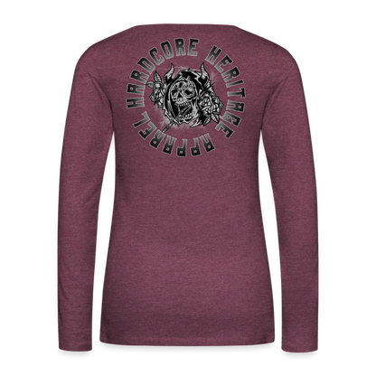 Ghoul Women's Long Sleeve Tee - heather burgundy