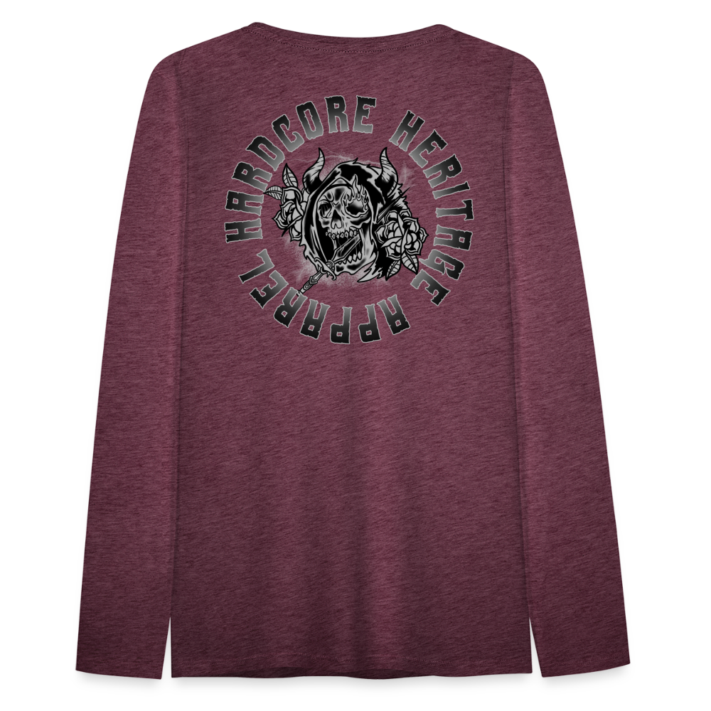 Ghoul Women's Long Sleeve Tee - heather burgundy