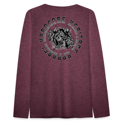 Ghoul Women's Long Sleeve Tee - heather burgundy