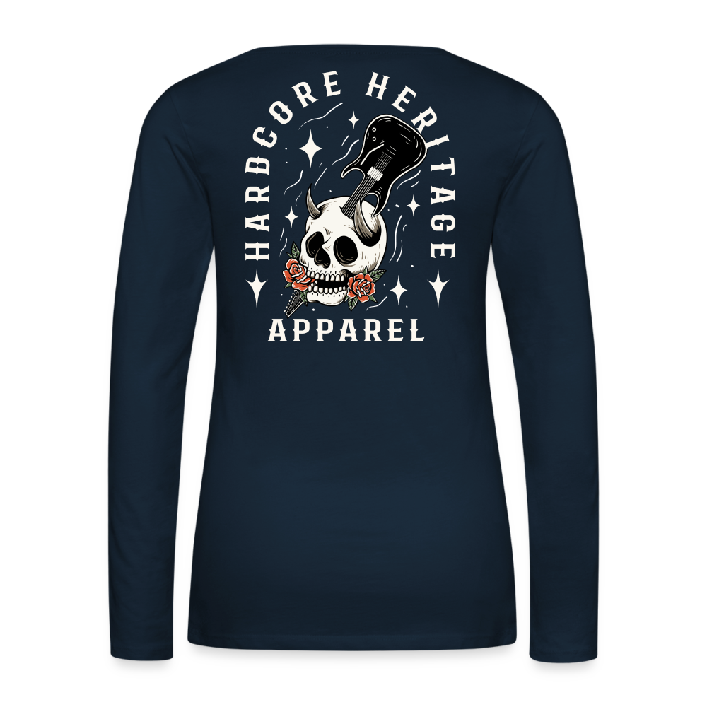 Hardcore Band Women's Long Sleeve Tee - deep navy