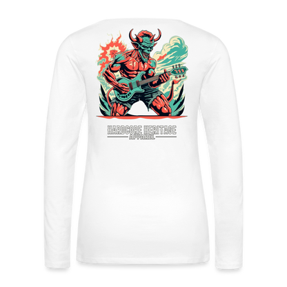 Rock Devil Women's Long Sleeve Tee - white