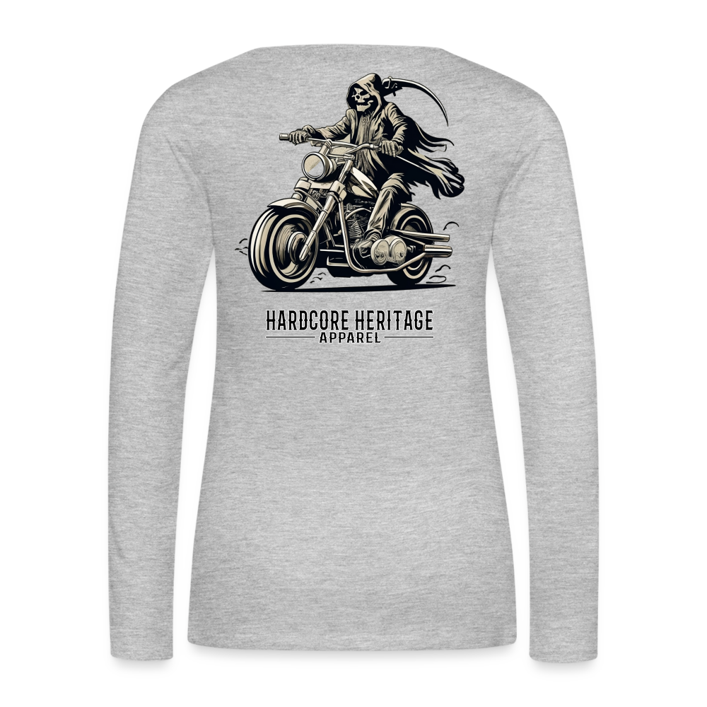 Reaper MC Women's Long Sleeve Tee - heather gray