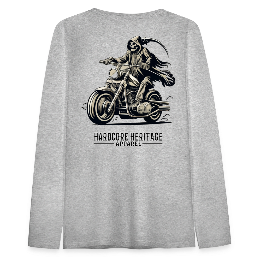 Reaper MC Women's Long Sleeve Tee - heather gray