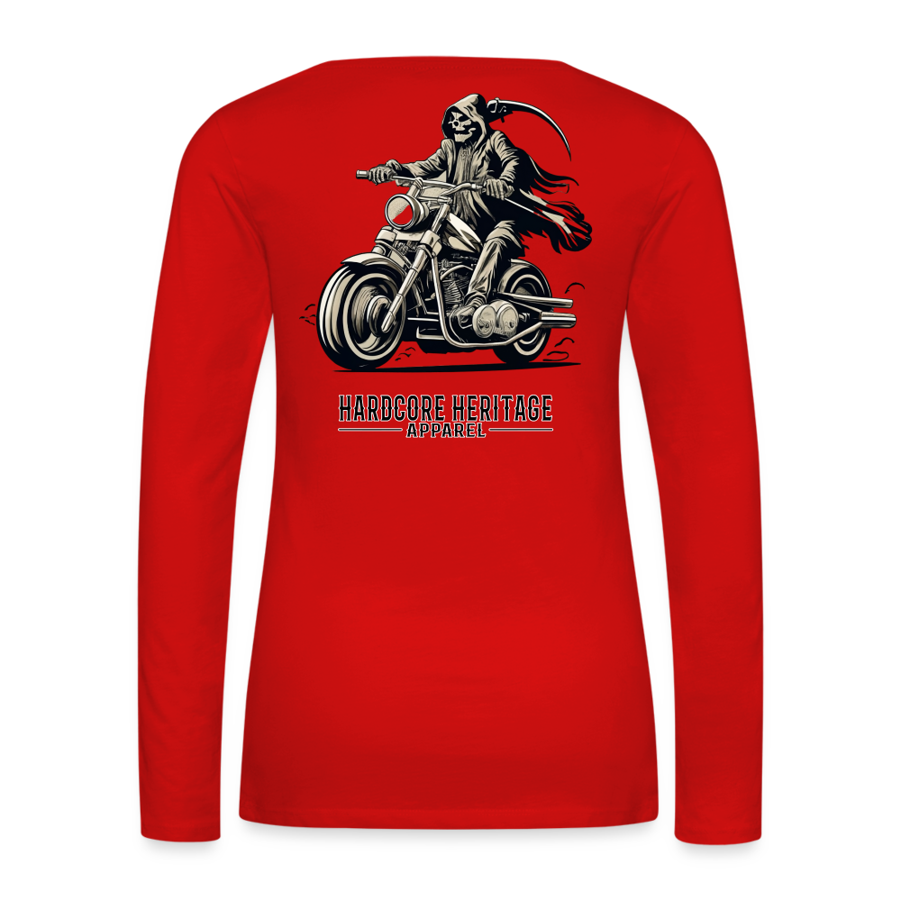 Reaper MC Women's Long Sleeve Tee - red