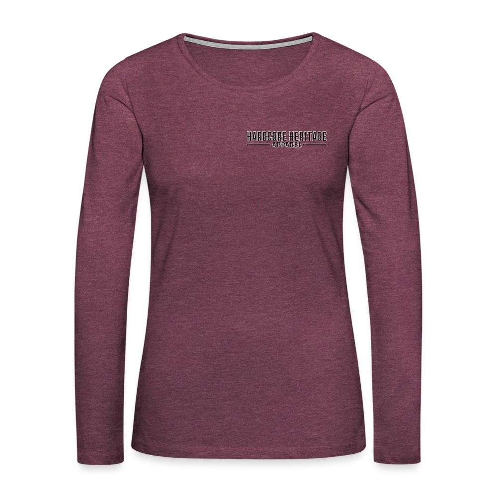 Reaper MC Women's Long Sleeve Tee - heather burgundy