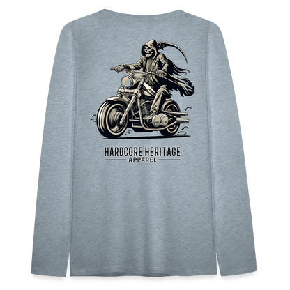 Reaper MC Women's Long Sleeve Tee - heather ice blue