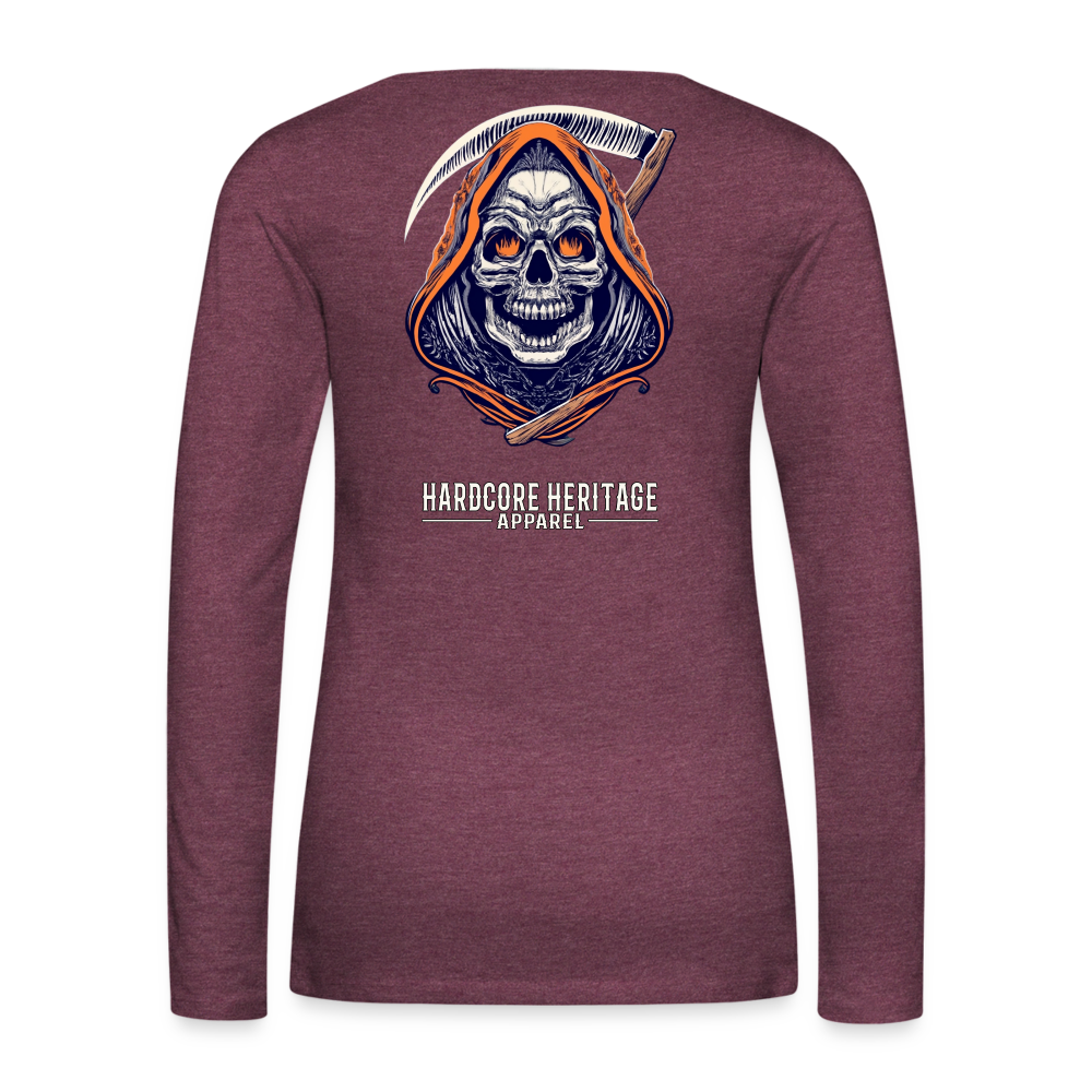 Messenger of Death Women's Long Sleeve Tee - heather burgundy