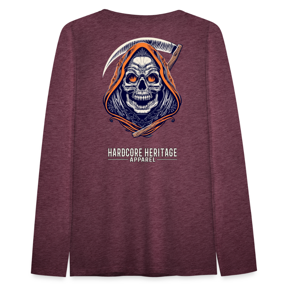 Messenger of Death Women's Long Sleeve Tee - heather burgundy